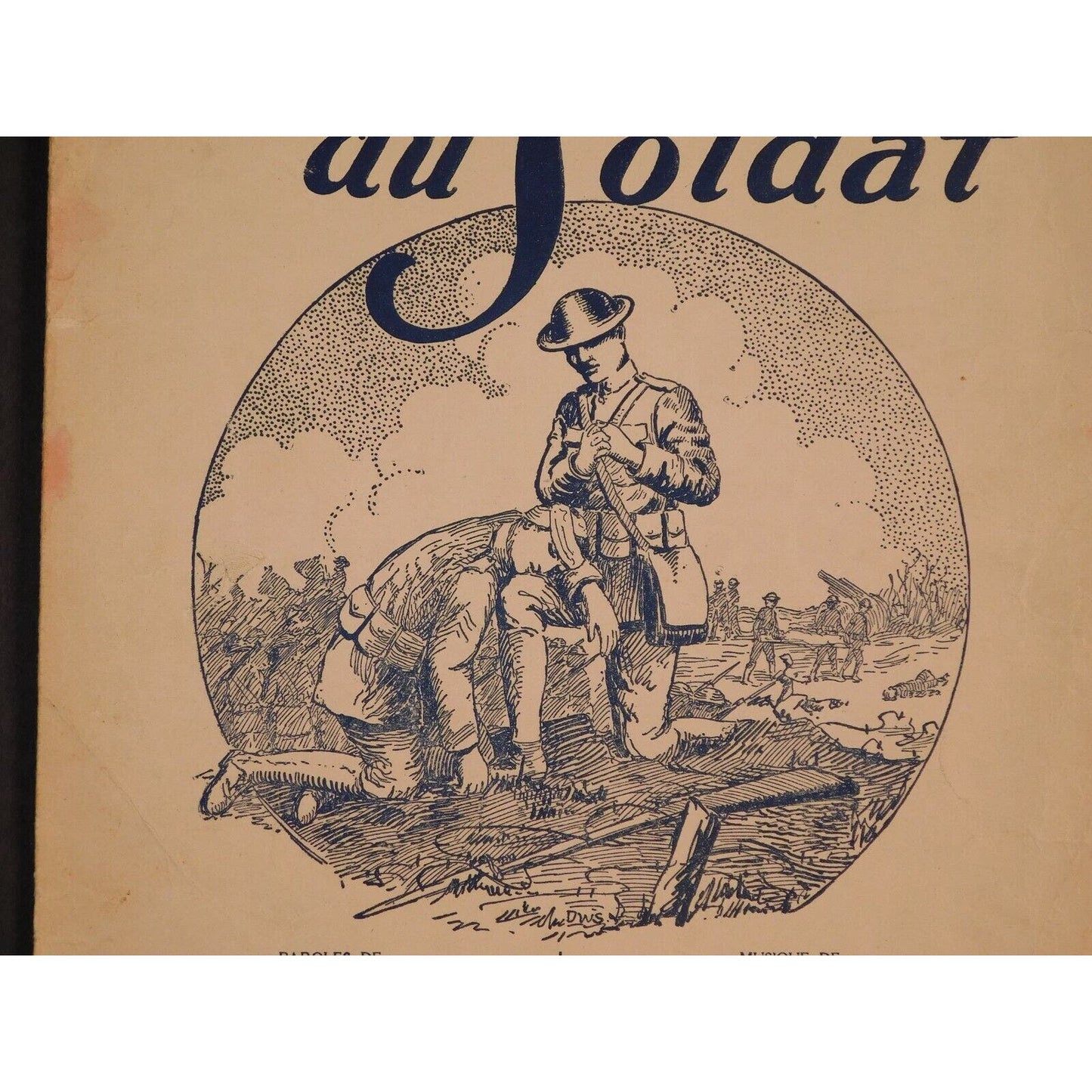 WWI Sheet Music - "La Priere Du Soldat" Eusebe Champagne