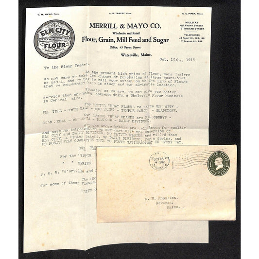 Newburgh, ME Amos W. Knowlton* 1916 Waterville, ME Elm City Flour Merrill & Mayo