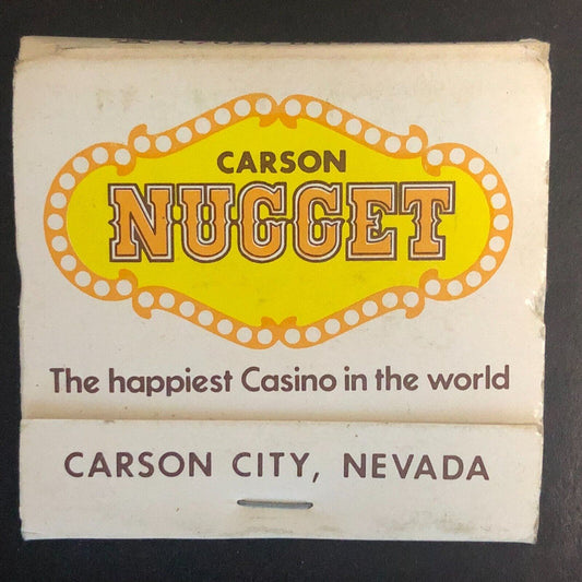 Carson Nugget Casino Nevada Full Matchbook c1975-1985