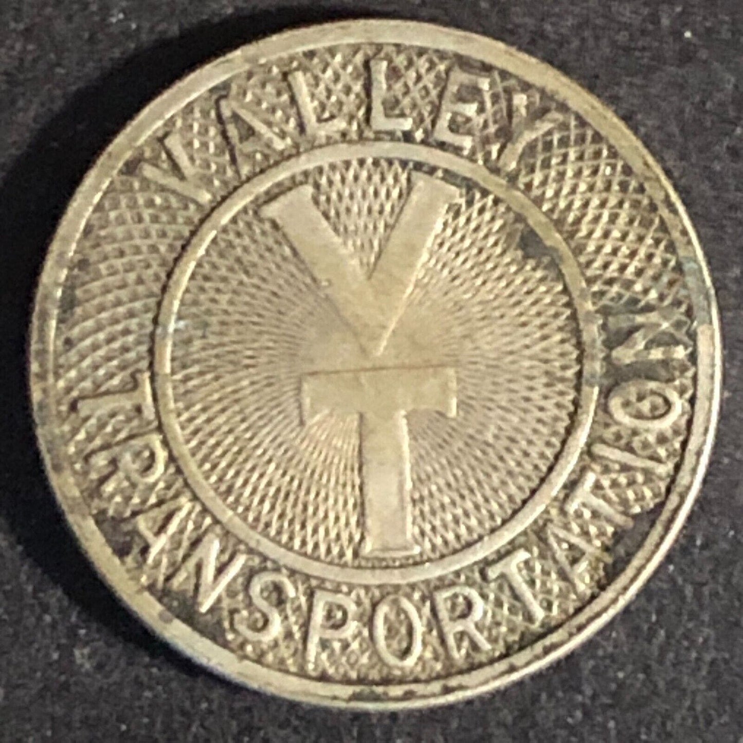 Valley Transportation "VT" (Lemoyne, PA) WM Fare Check Token - 16mm