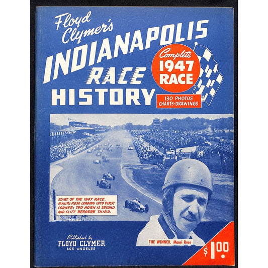 1947 Indy 500 Floyd Clymer's Indianapolis 500 Mile Yearbook IMS pp353-408 VGC