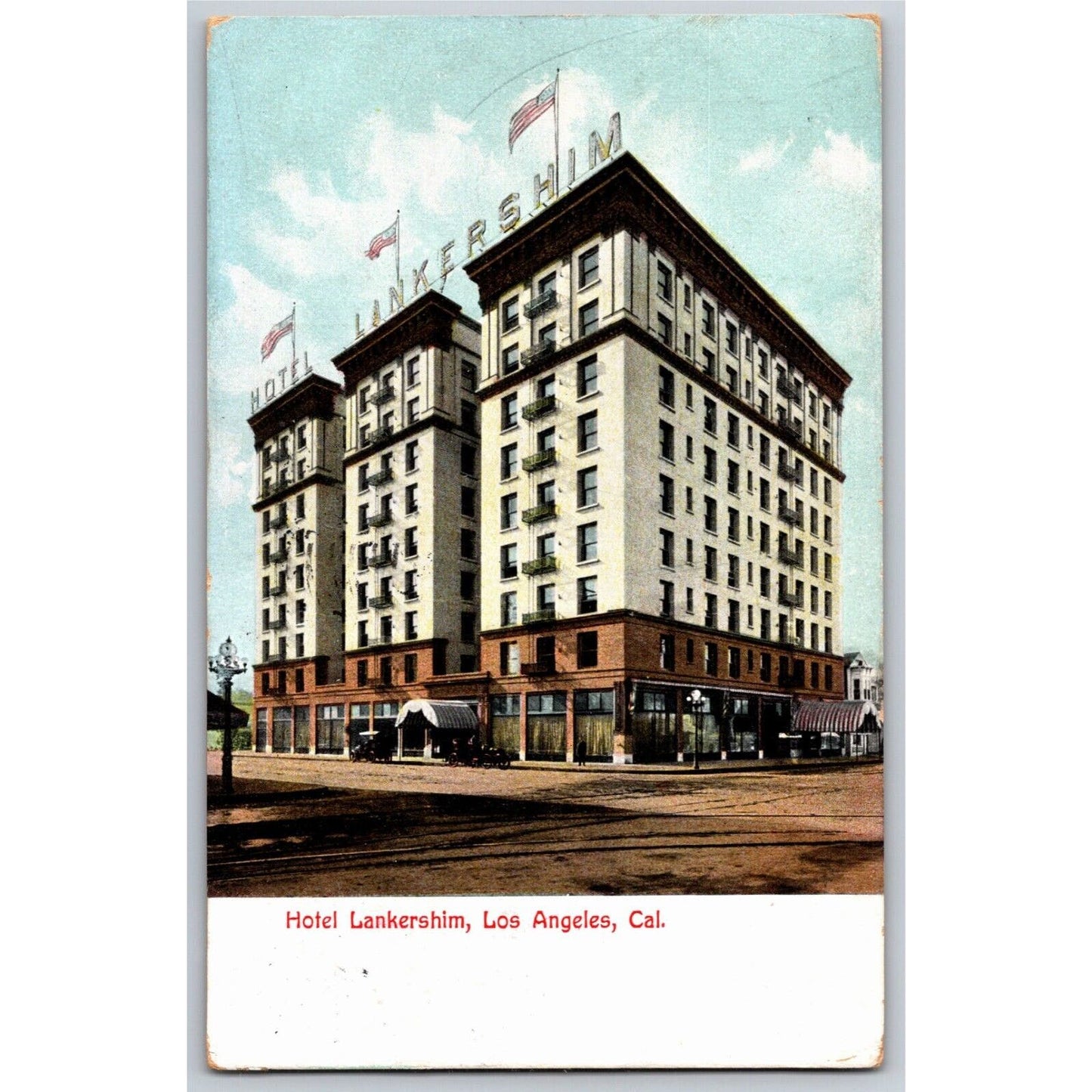Hotel Lankershim, Los Angeles, Cal Postcard 1907 PM