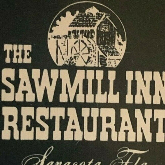 c1970's-80's Wooden Matchbox Matchbook "The Saw Mill Restaurant" Sarasota