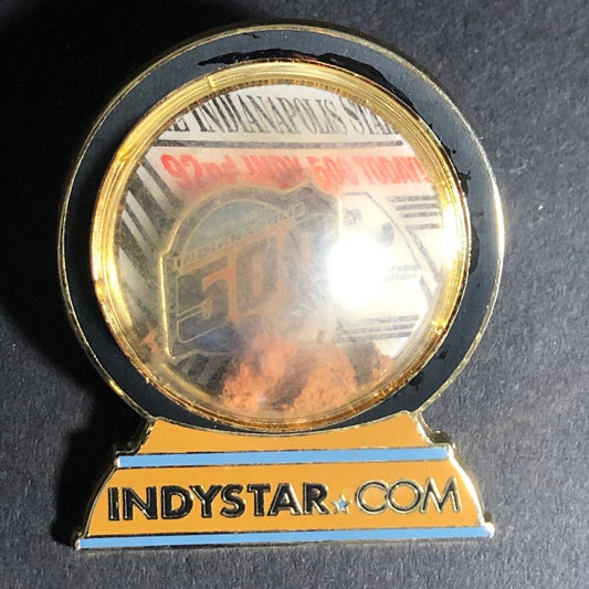 2008 Indy 500 Indystar Enameled Lapel Hat Pin w/ Rock Specimen Dome NOS Ltd Ed*