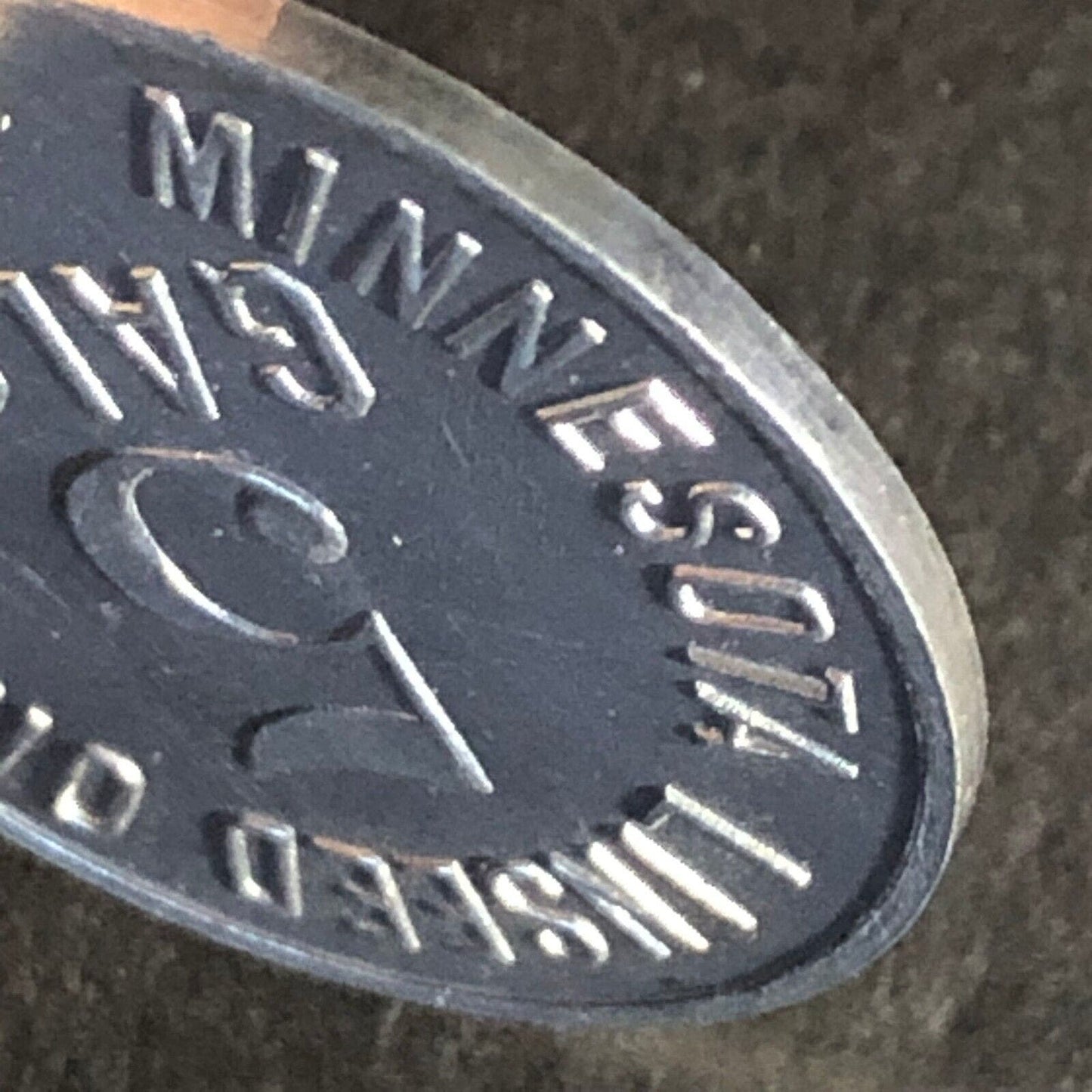 Minnesota Linseed Oil Paint Co. "5 Gals." Aluminum Token 25.5mm Scarce VGC