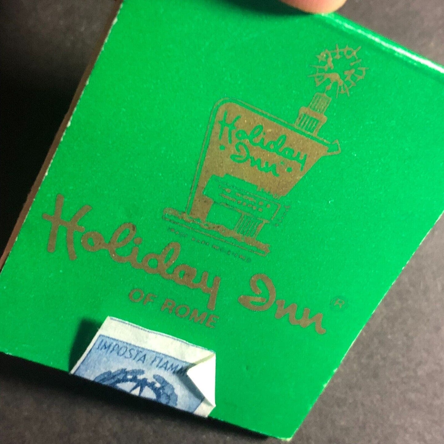 Holiday Inn of Rome Italy Matchbook c1960's-70's w/ Paper Seal c1976-80's Scarce