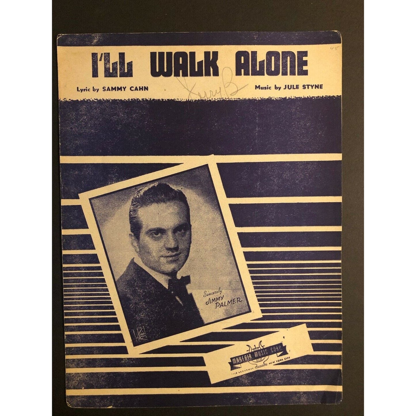 Vintage 1940's Sheet Music "I'll Walk Alone" Sammy Cahn & Jule Styne