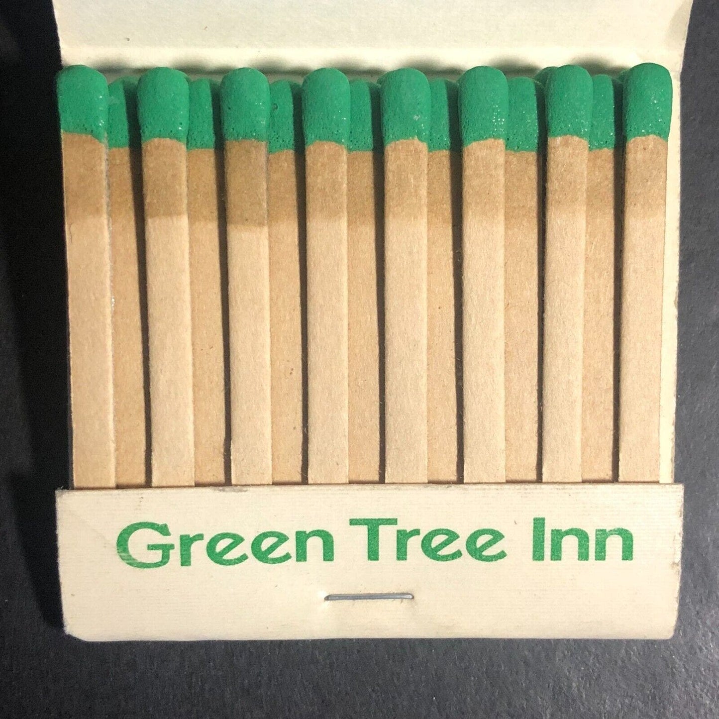 Modesto, CA Green Tree Inn Restaurant Motel Full Matchbook c1975-1985 Scarce