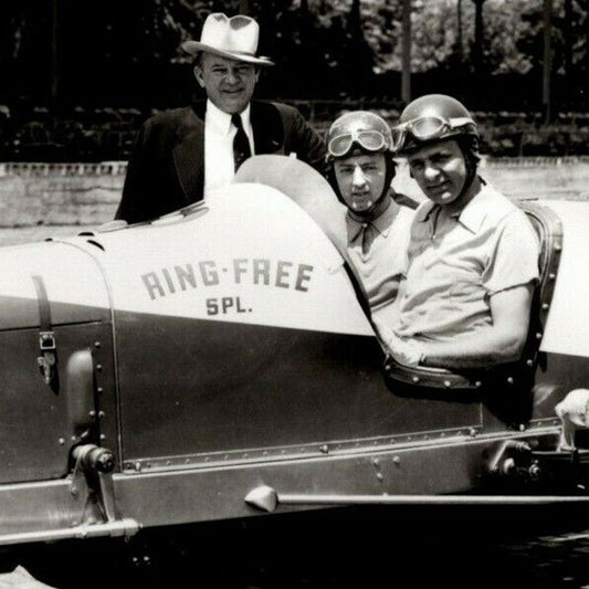 Louis Meyer Indy 500 Winner 1936 - 8 x 10 Glossy B&W Photograph VGC