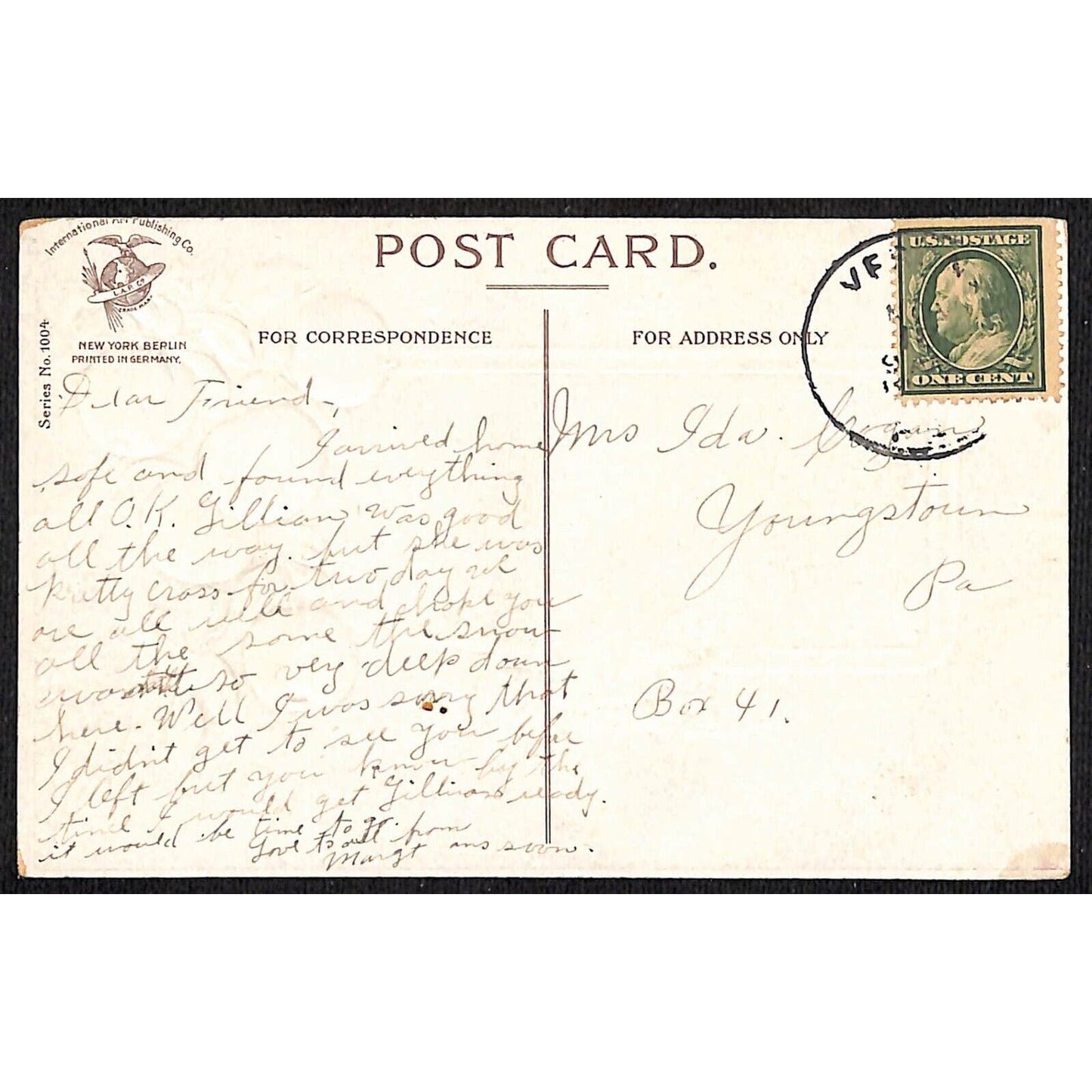 Thanksgiving Postcard "All the World's a Garden Fair" Aleinmuller Emb c1910 VGC