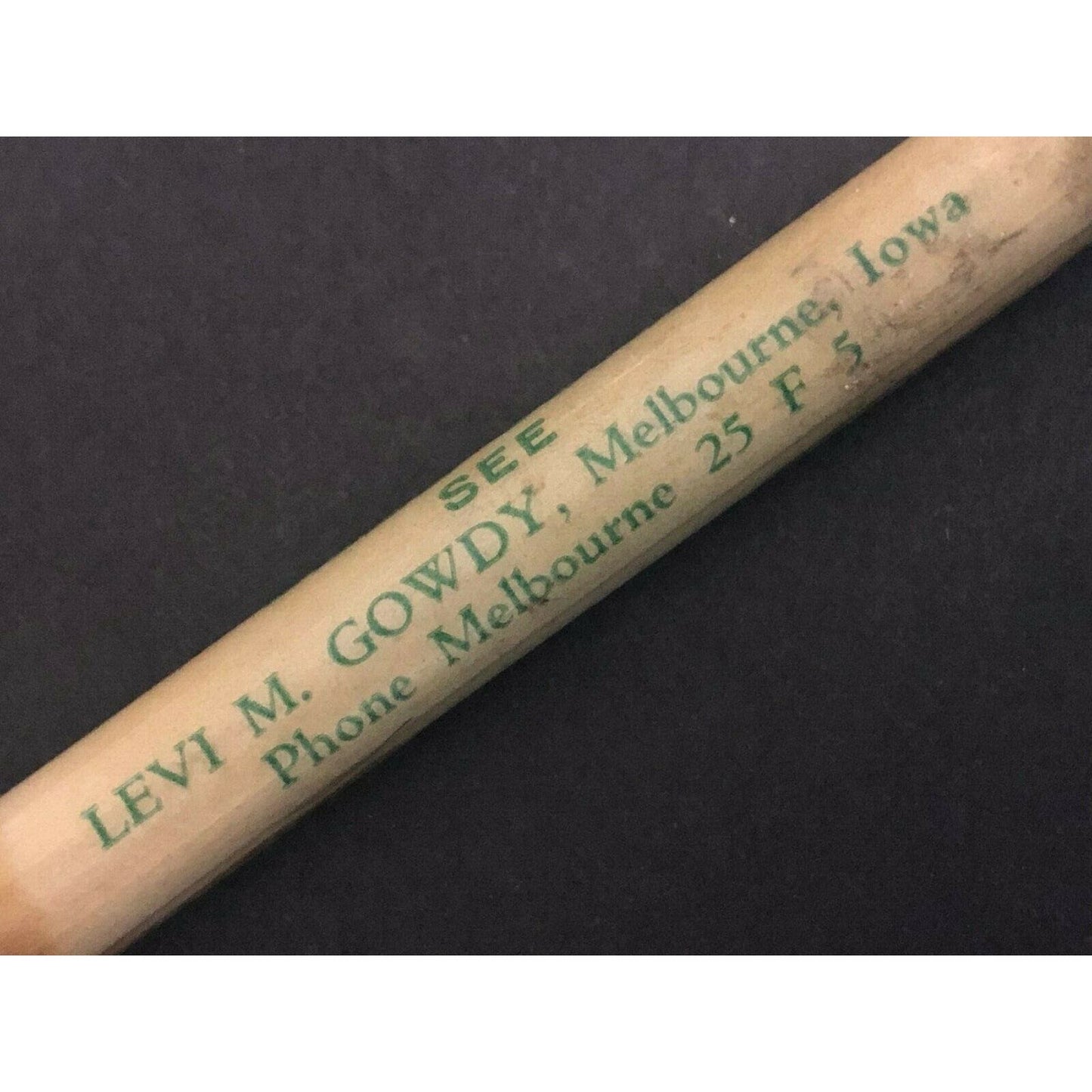 c1930's-40's "Levi Gowdy Pioneer Seed Corn Melbourne" Advertising Bullet Pencil