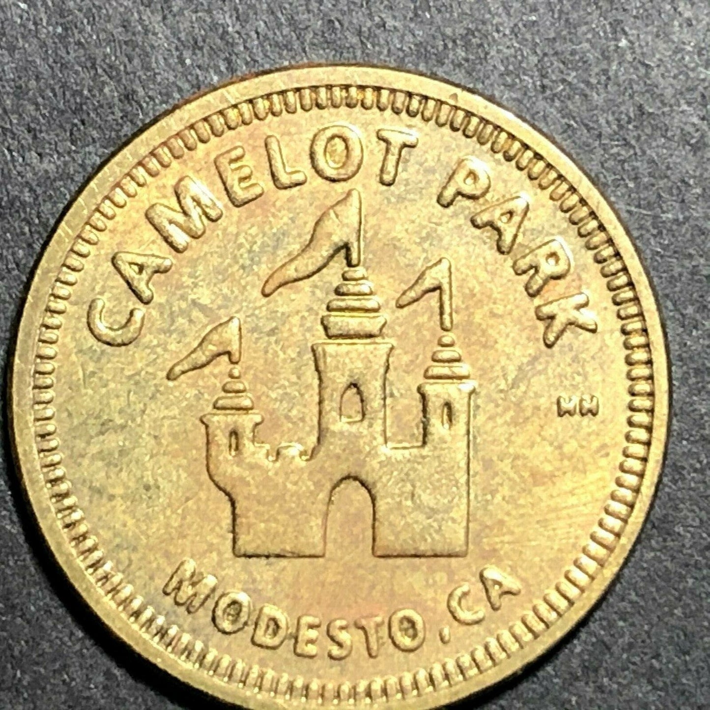 22mm Pepsi Camelot Park Brass Token - Modesto, CA