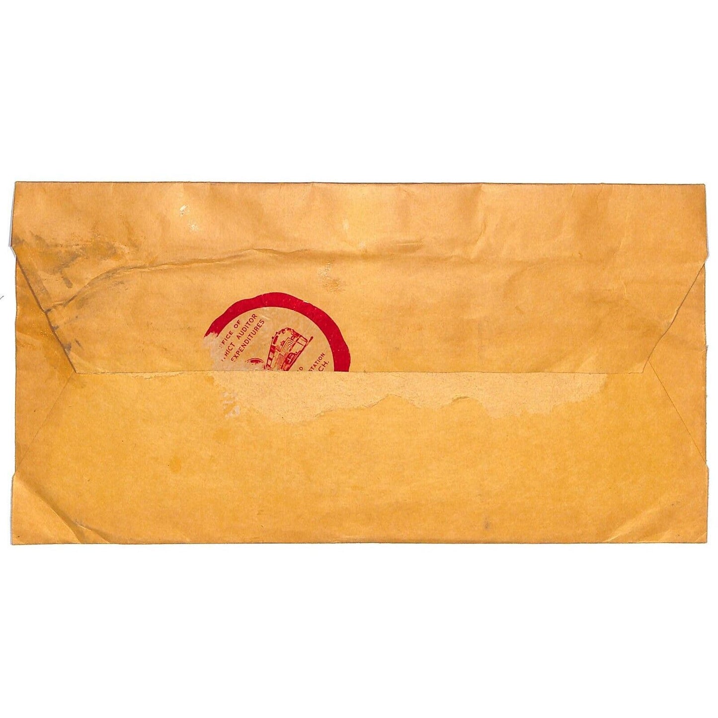 New York Central Railroad Heavy Duty "Auditor of Expenses" Envelope - Used