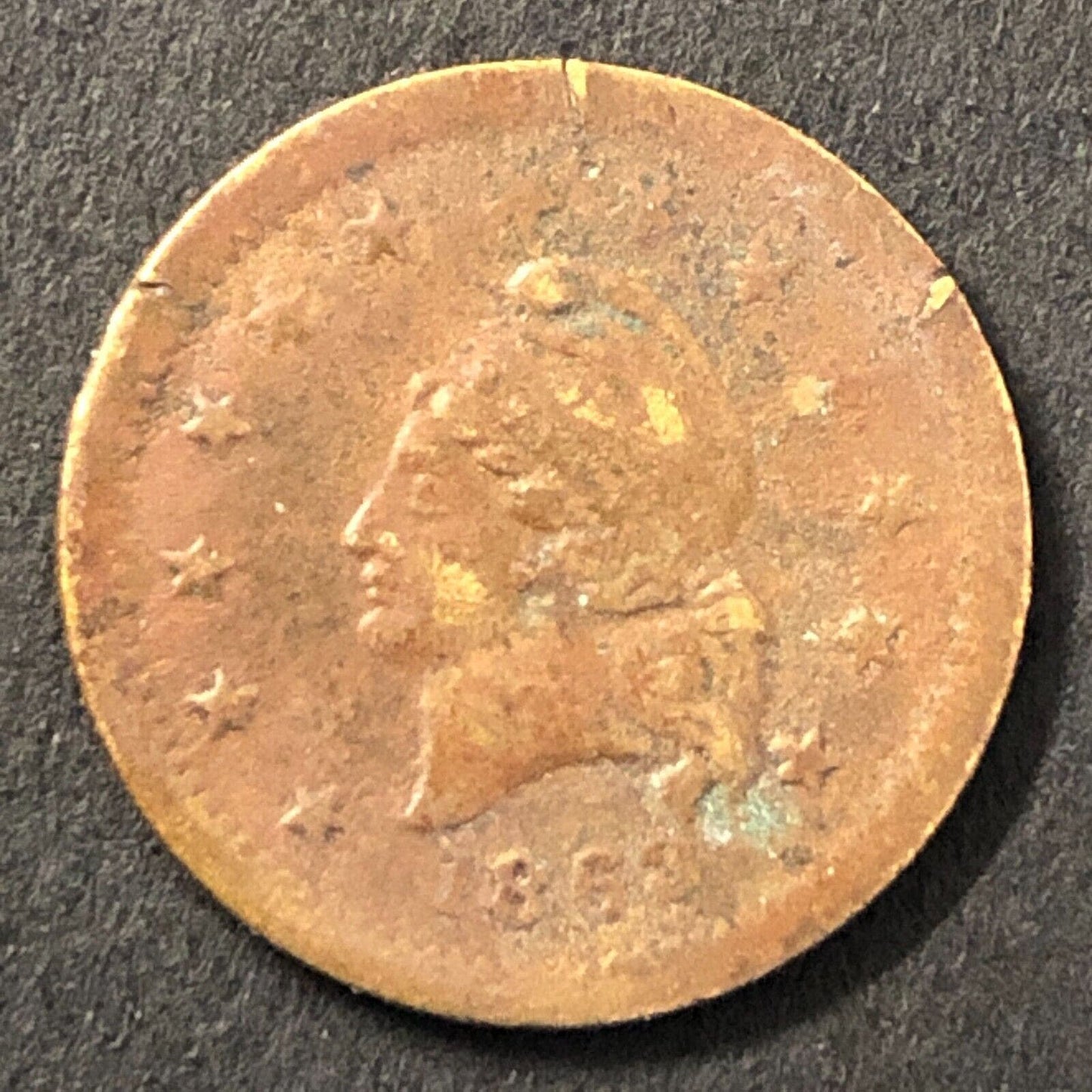 Civil War Token 1863 Wilson's Medal "1" Liberty Head 19mm