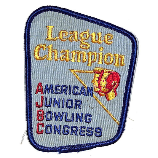 American Junior Bowling Congress League Champion Vtg Patch AJBC NOS