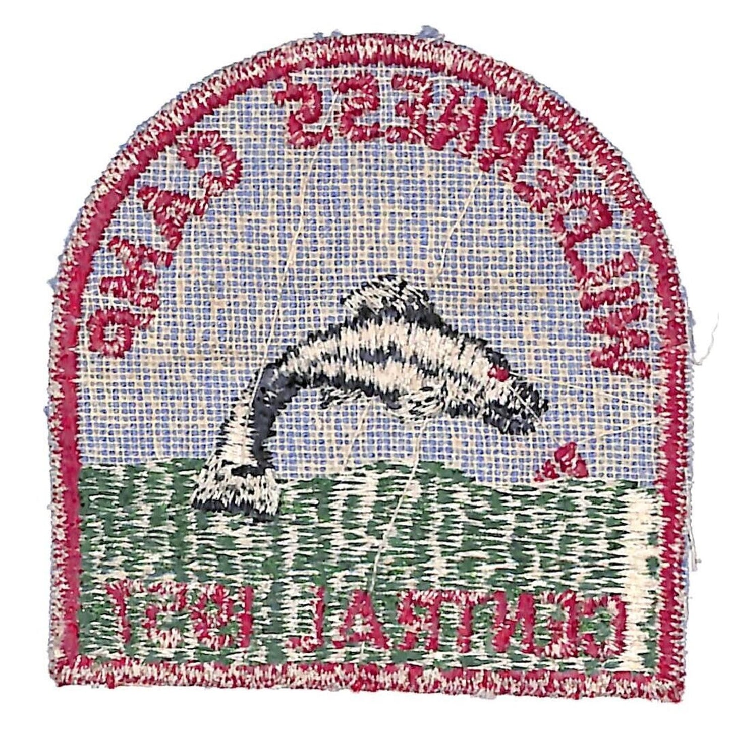 BSA Patch Piankeshaw Council Wilderness Camp 1957 Jumping Fish Fishing - VGC