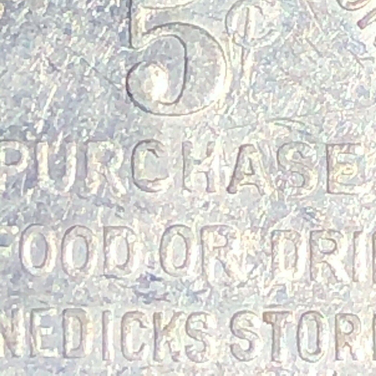 19.2mm 1959 Nedick's "Eat Better For Less" "Redeemable For 5c" Aluminum Token