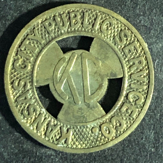 Kansas City Public Service Co. (MO) WM Full Fare Transit Token 16mm