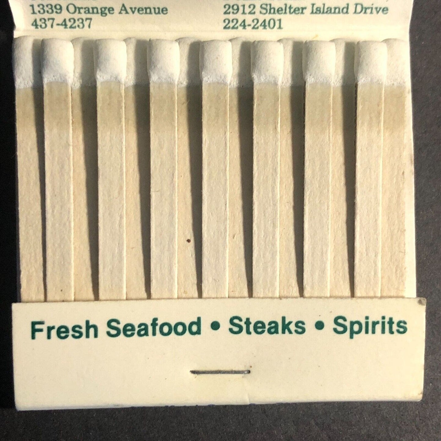 Brigantine Seafood / Miguel's Restaurant Full Matchbook c1980's VGC