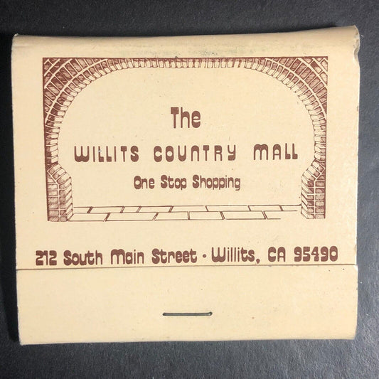 Willits Country Mall California Full Matchbook c1975-1985