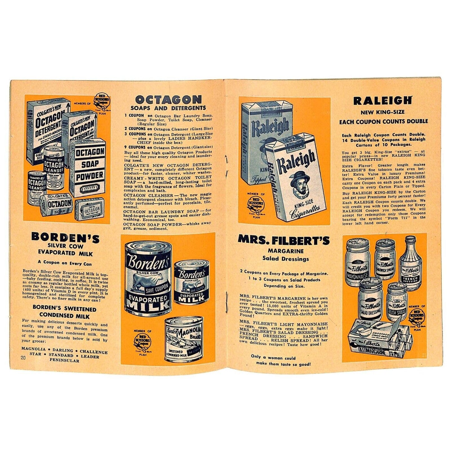 Red Scissors Coupon Plan "Valuable Premiums" Catalog / Booklet 37pp 1956 VGC