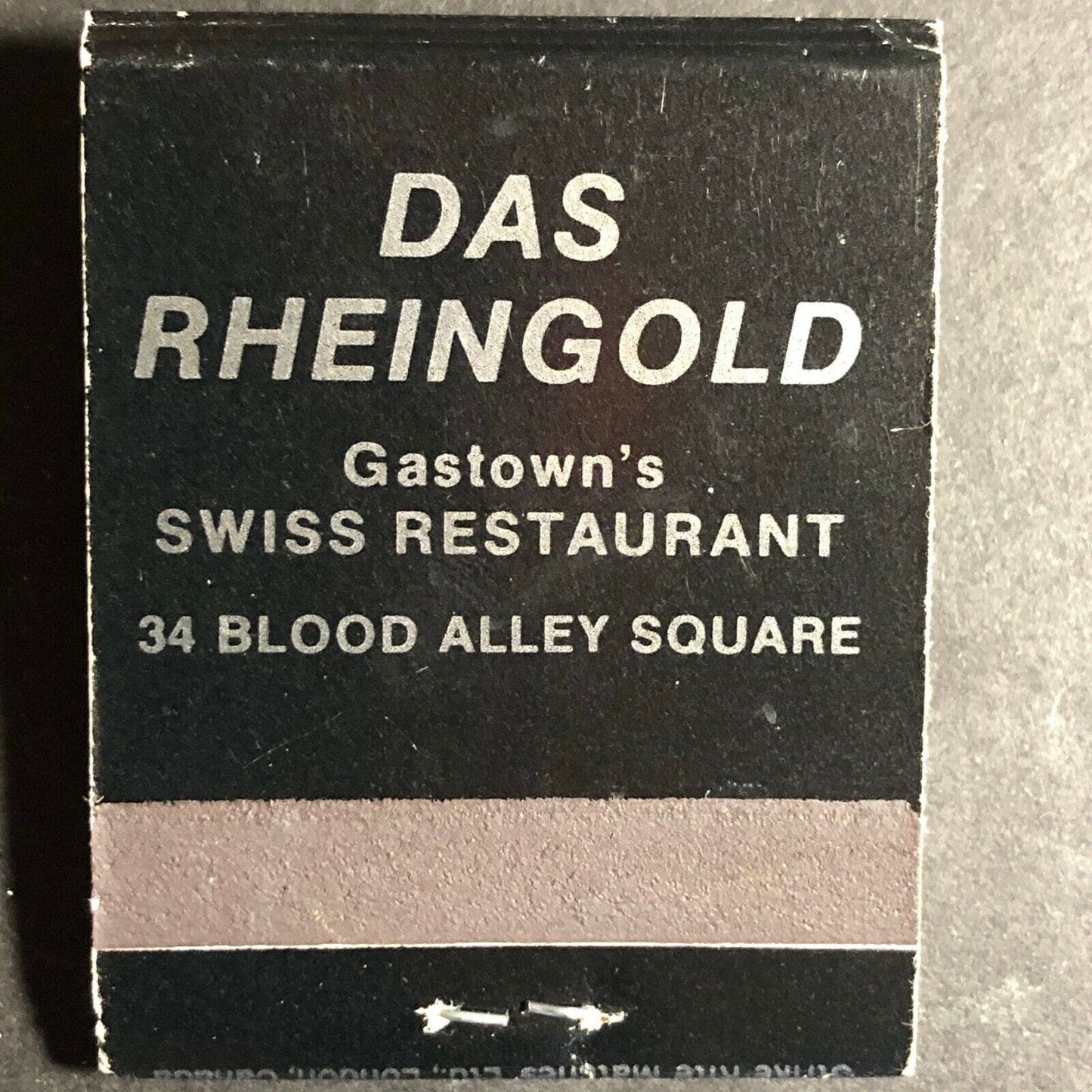 Vintage 1970's-80's Full Matchbook Das Rheingold Restaurant - Vancouver, B.C.