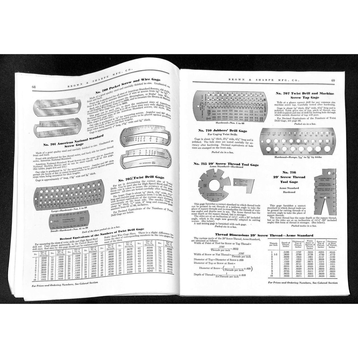 1951 Brown & Sharpe Small Tool Catalog No. 35 - 220pp Mid-City Hardware Chicago