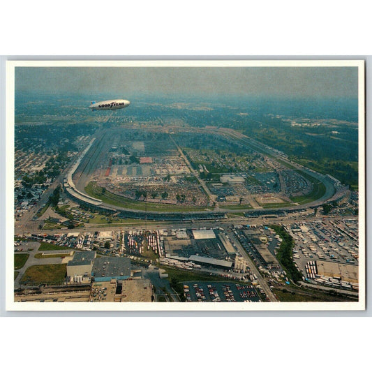 c1990 Indy 500 - Goodyear Blimp Aerial View of Speedway NOS 4" x 5 3/4" Postcard