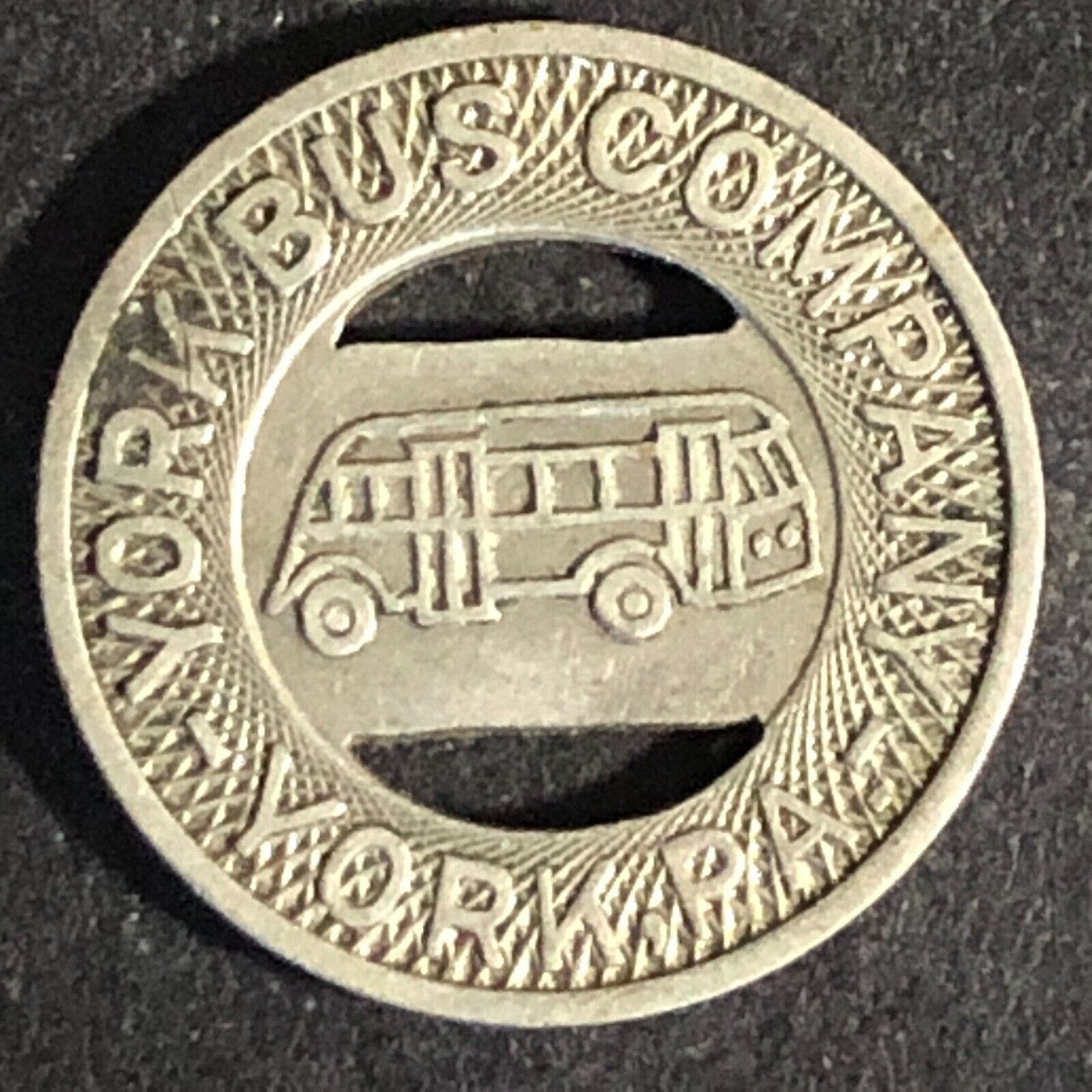 York Bus Company (PA) WM G/F One Fare Bus Token c1941 16mm – Jerry's ...