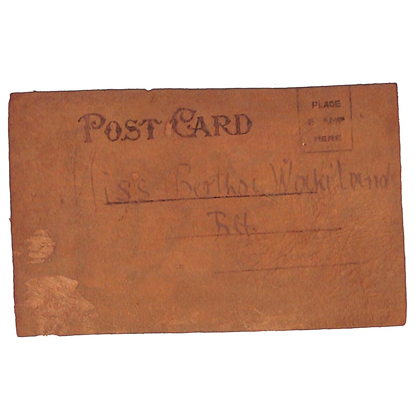 Funny Leather Postcard "Kissing Match" Dutch? Couple Kissing Humor