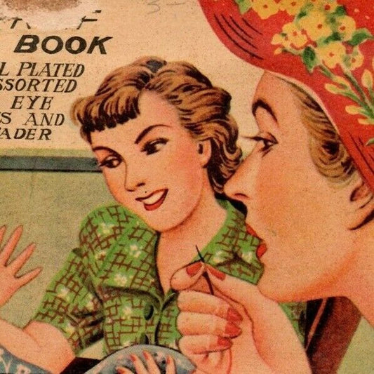 c1930's-40's Vintage Advertising Sewing Needle Book - "Happy Home"