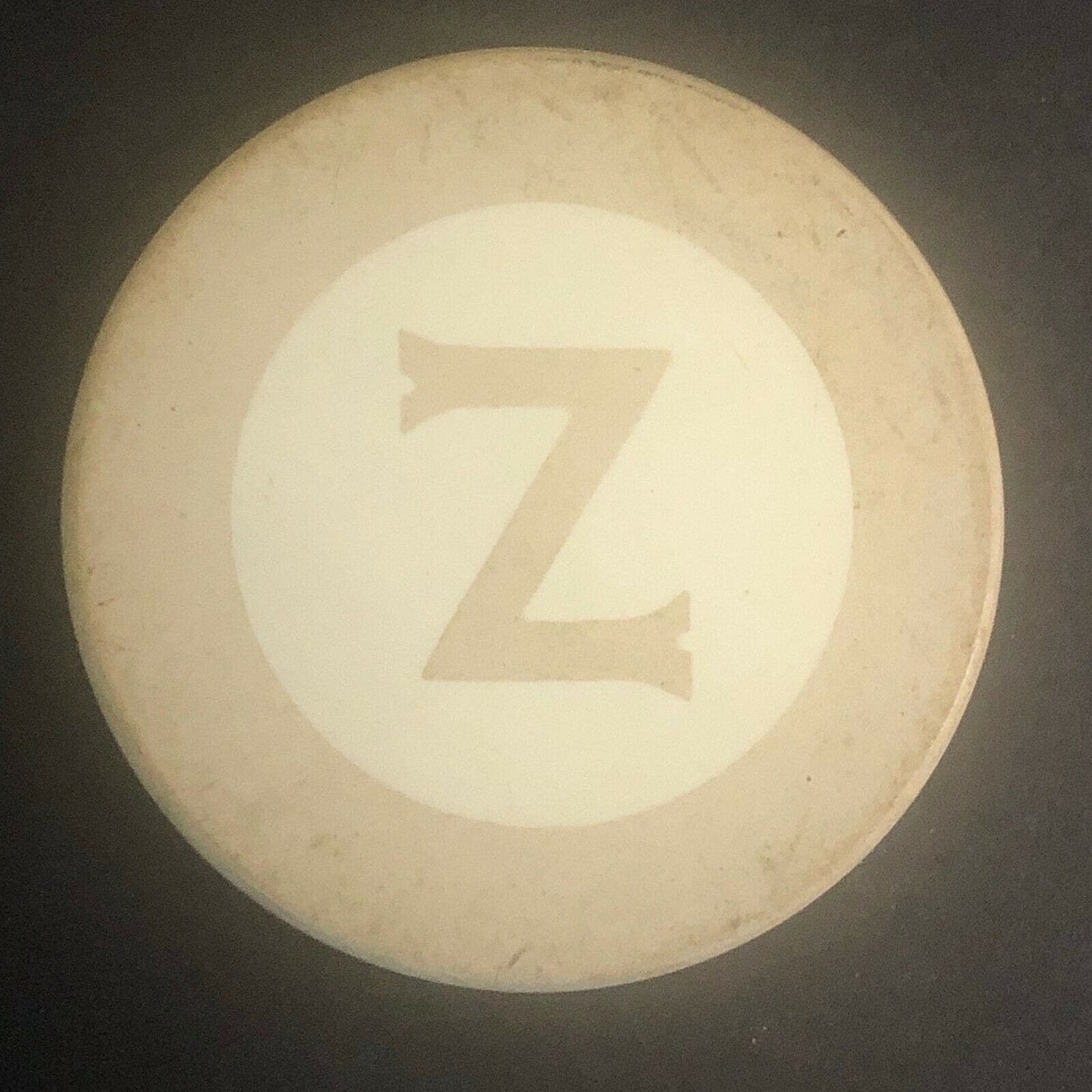 Complete Single Letter White "PO-A" P. 287 Clay Poker Chip Alphabet Eisenstadt