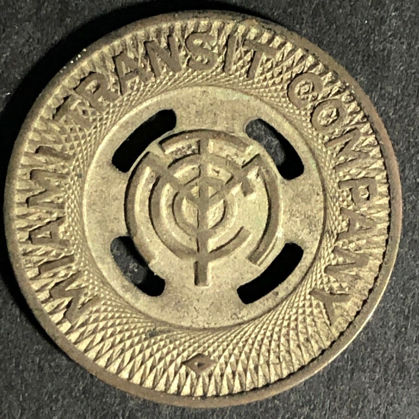 Vintage "Miami Transit Co." "MTC" Token 23mm // c1938