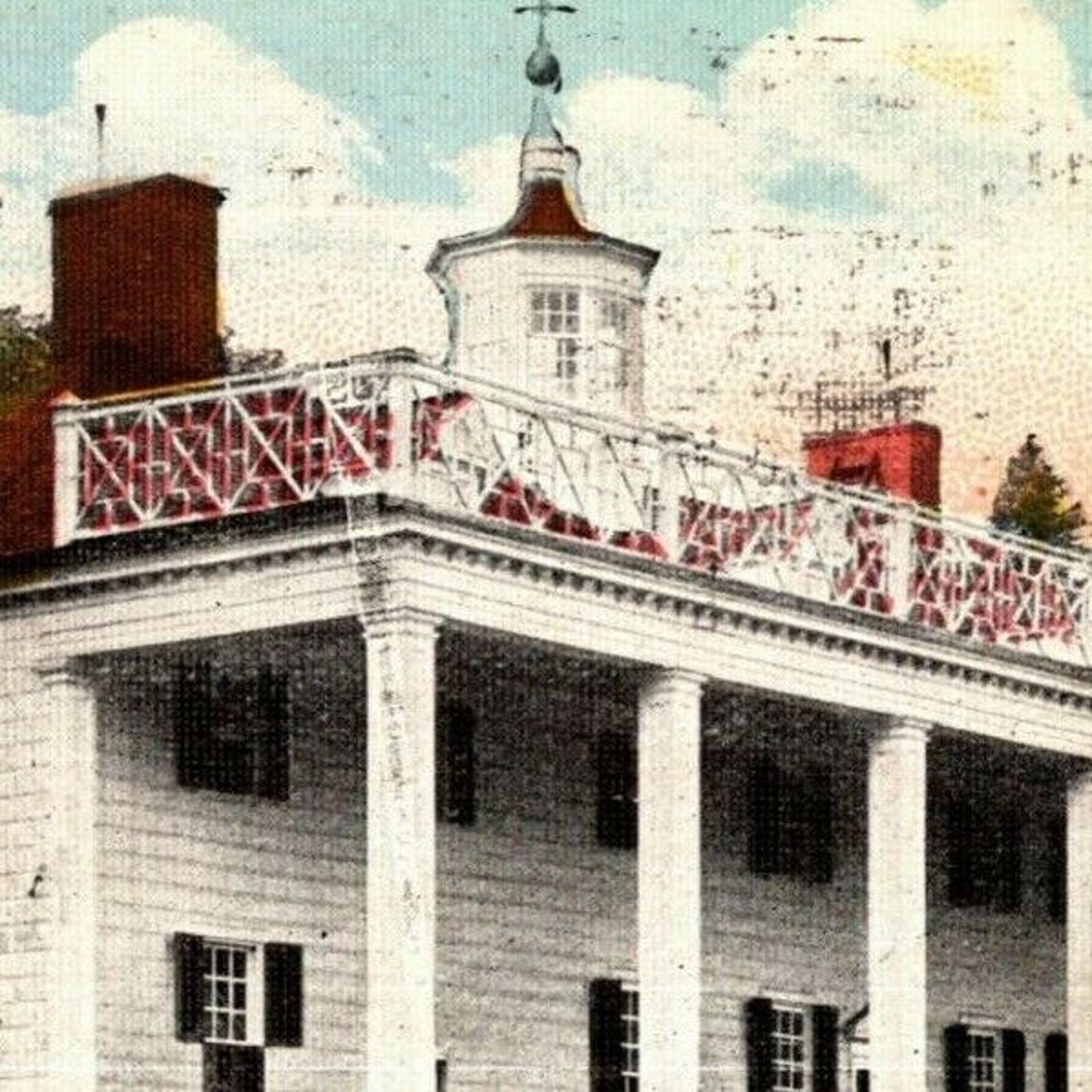 Mt. Vernon Mansion, The Home of Washington - Vintage Postcard - c1922