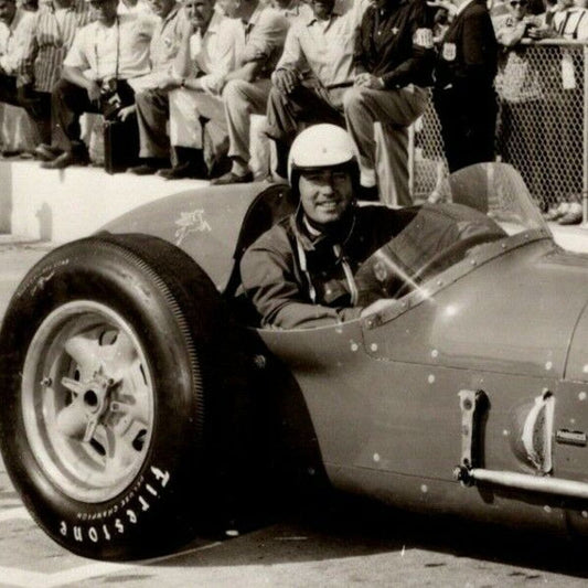 Indy 500 RPPC Postcard "1957 Johnny Tolan" Official Race Photo Unposted VGC