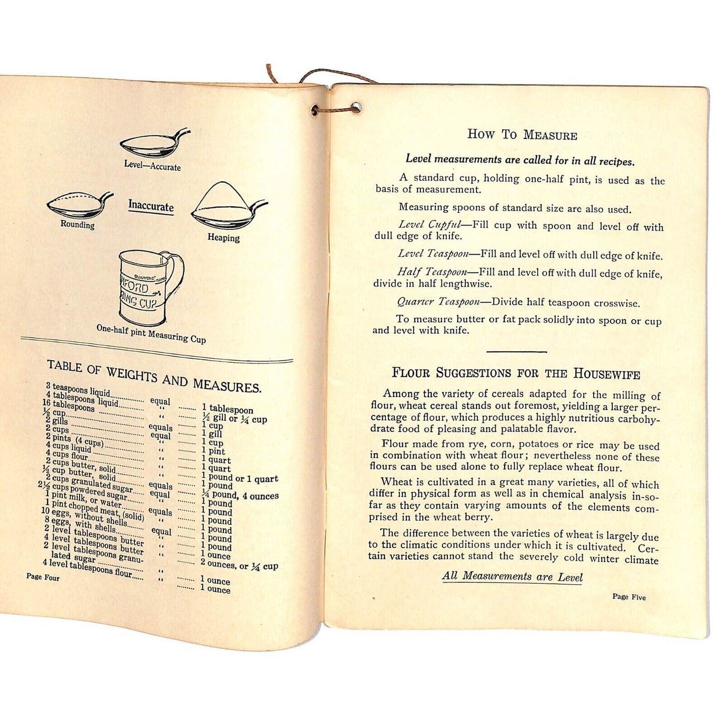 Rumford Everyday Cook Book ..Housekeeper and Student 68pp c1925-35 VGC