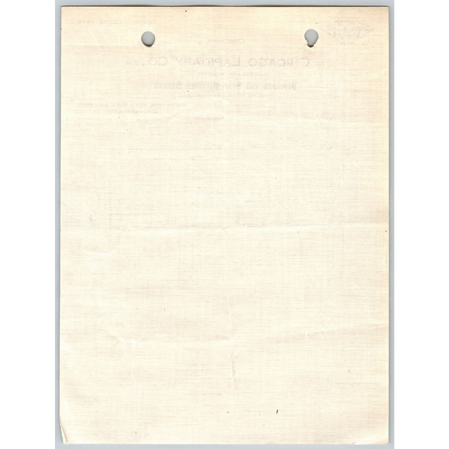 Chicago Lapidary Co. Diamond Cutting "Leys" Butte, MT 1919 $3.75 Billhead