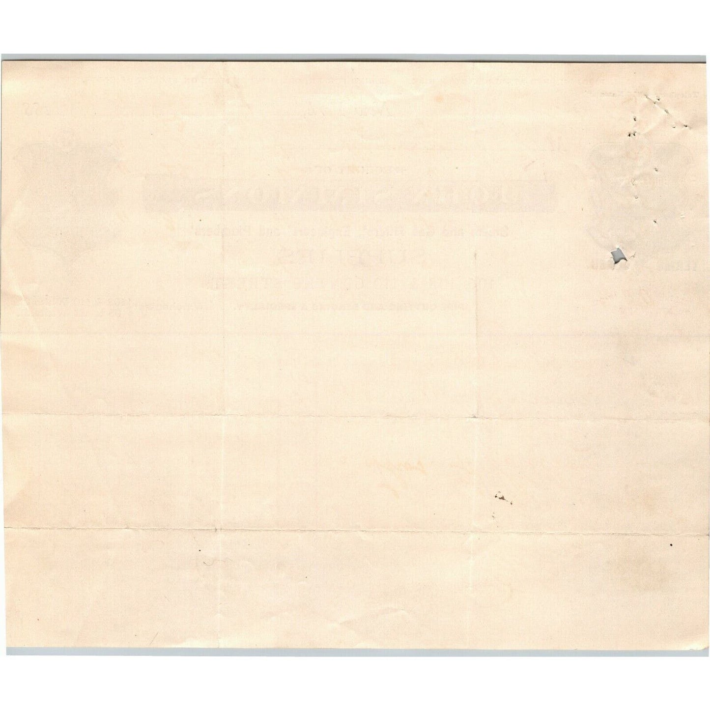 1887 John Simmons Steam and Gas Fitters Letterhead Billhead Centre St NYC