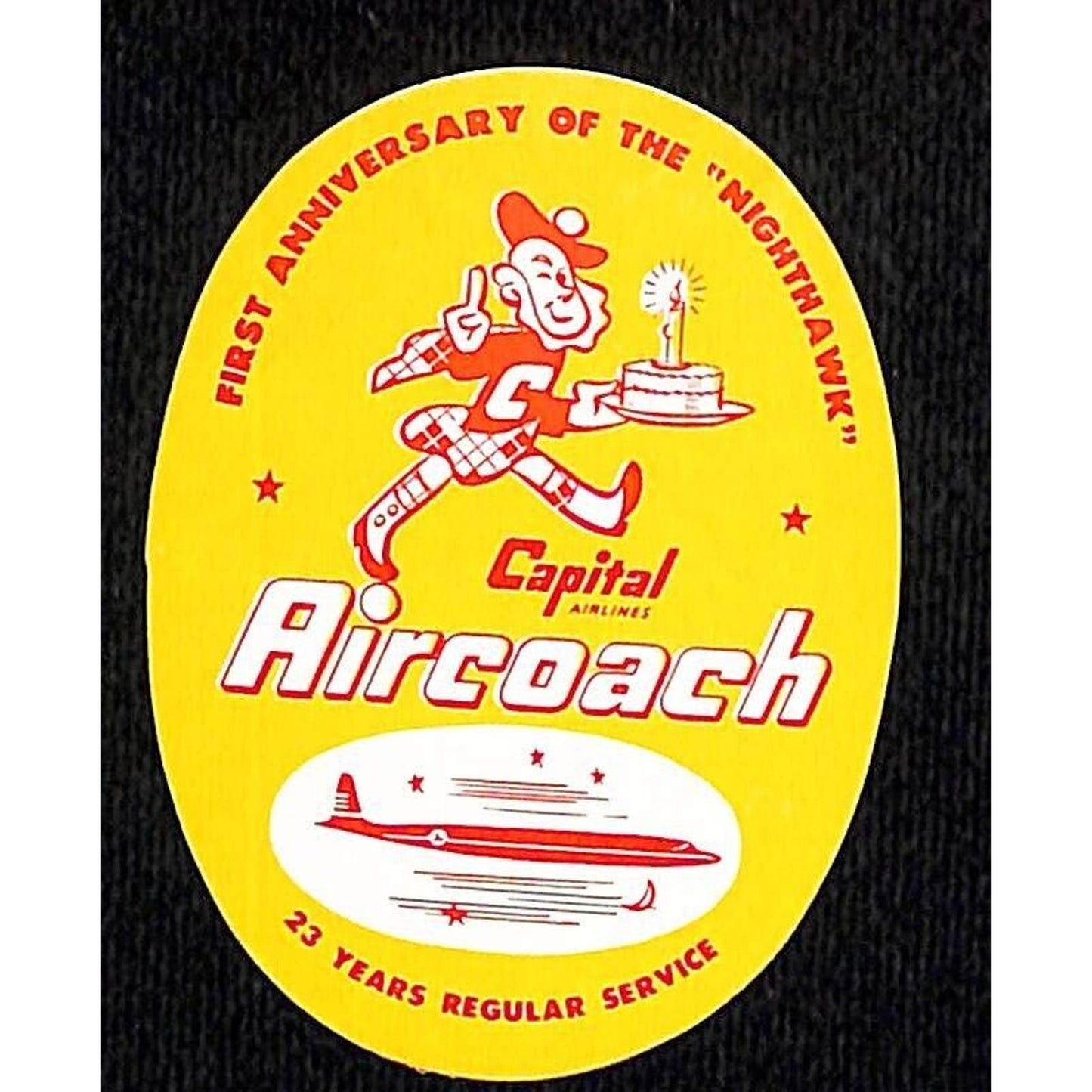 Capital Airlines Aircoach Luggage Label Nighthawk Scottish Kilt Anniversary Cake