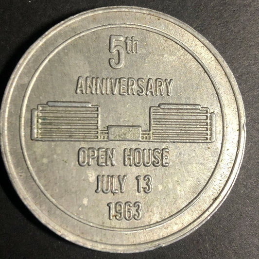 37mm Aluminum? 1963 General Dynamics Astronautics 5th Anniv. Open House Token