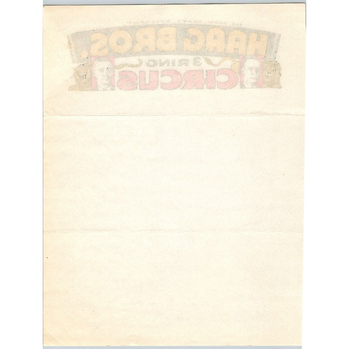 Haag Bros. 3 Ring Circus Letterhead c1938 Tiger Lion Very Scarce
