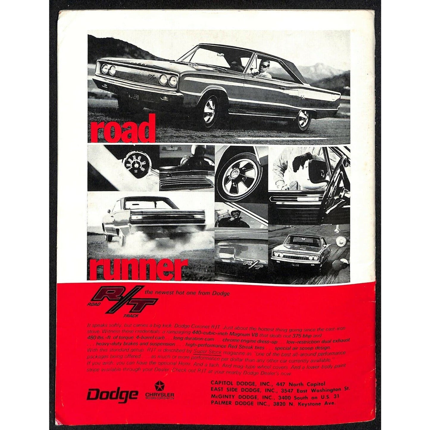 Scarce Sept 9 1967 USAC Hoosier Hundred Auto Racing Program Indiana Fairgrounds