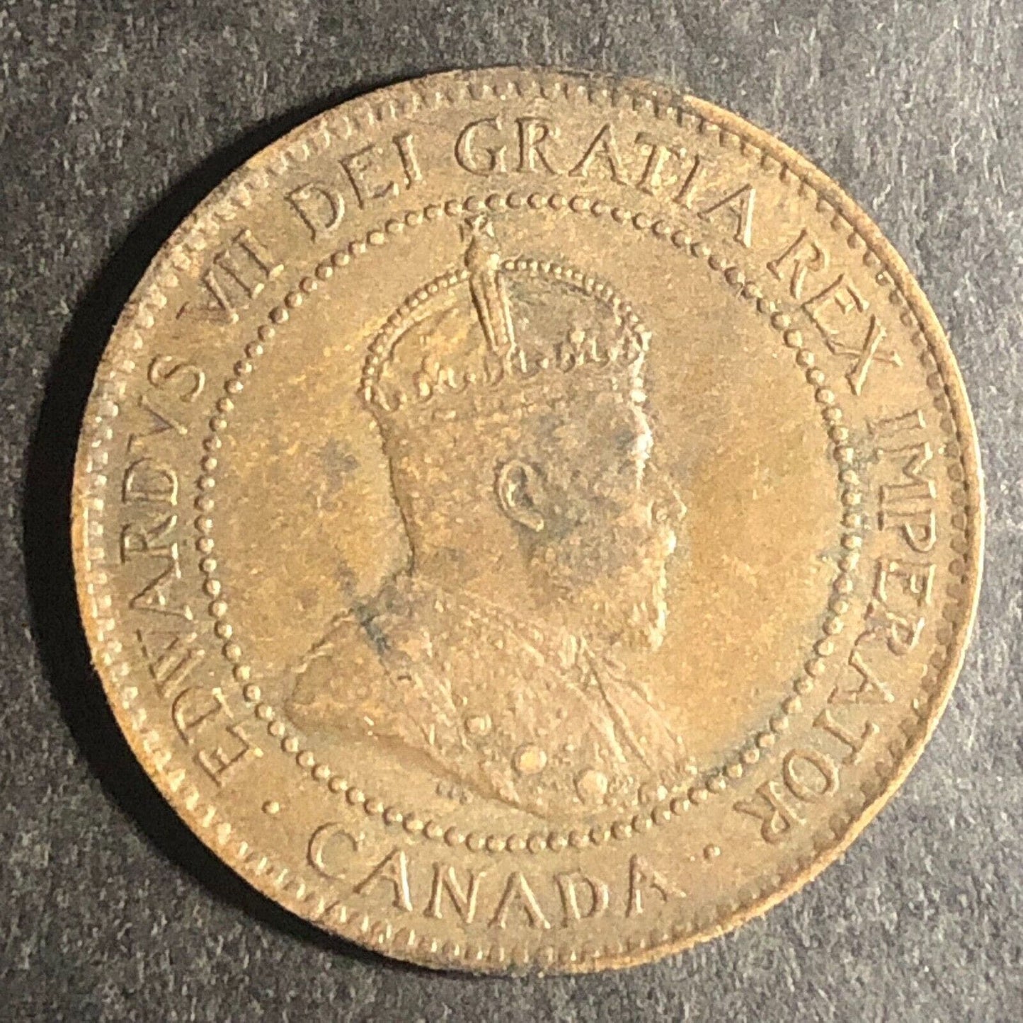 1903 Canadian One Cent Edward VII Bronze Canada 25.4mm