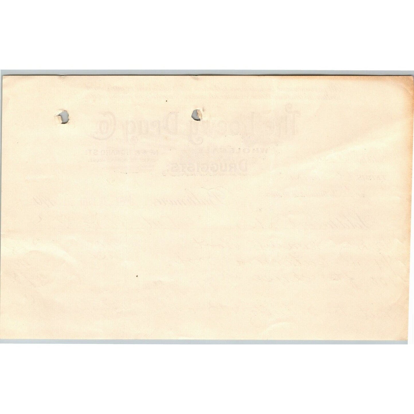 1901 Letterhead Billhead - Loewy Drug Co. Druggist Baltimore Ephraim Baker*