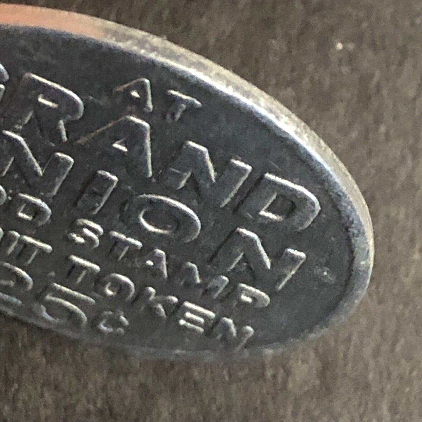 Grand Union (Supermarket) Food Stamp Aluminum 25c Credit Token 27mm