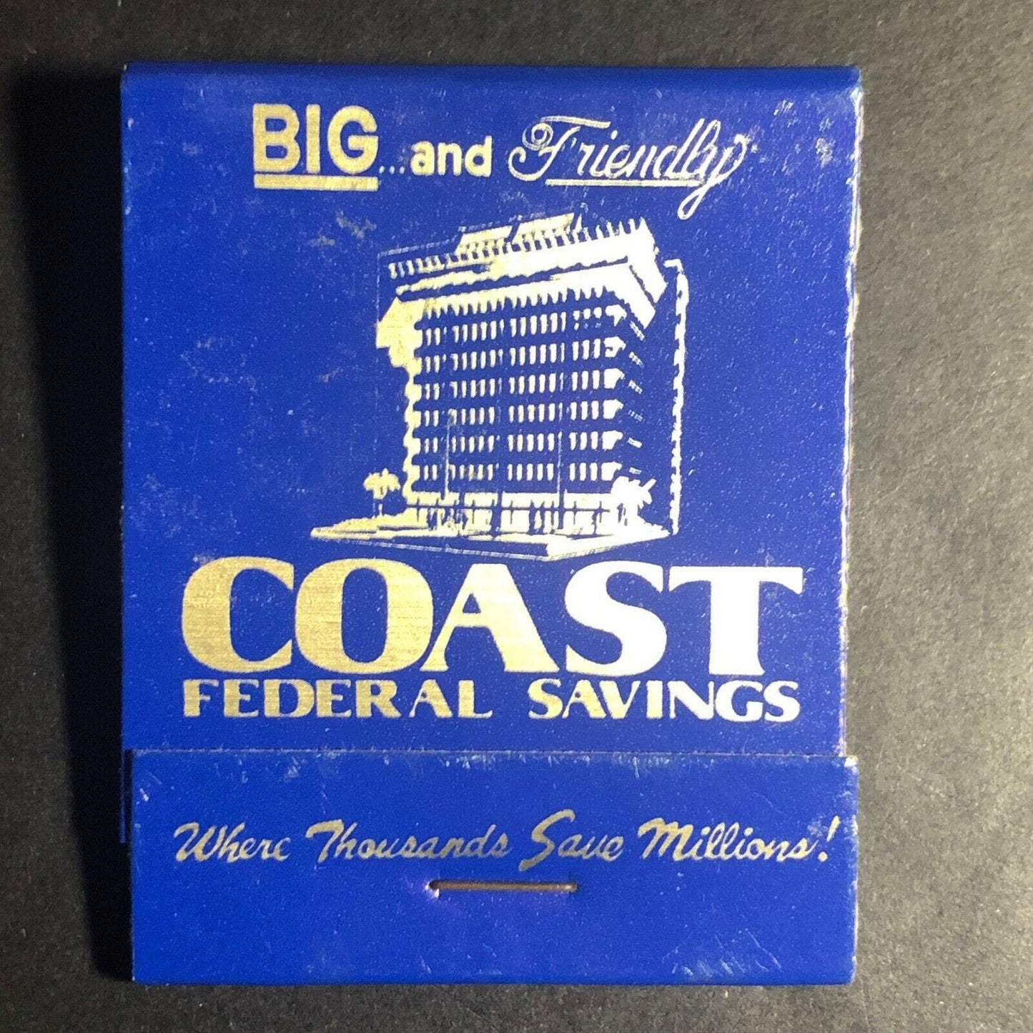 70's Full Matchbook Coast Federal Savings "Offices From Bradenton to Naples"