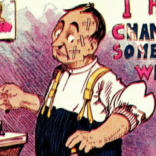 "..I Have Changed Some.." c1905 Undivided NP Comic Shaving Humor Postcard