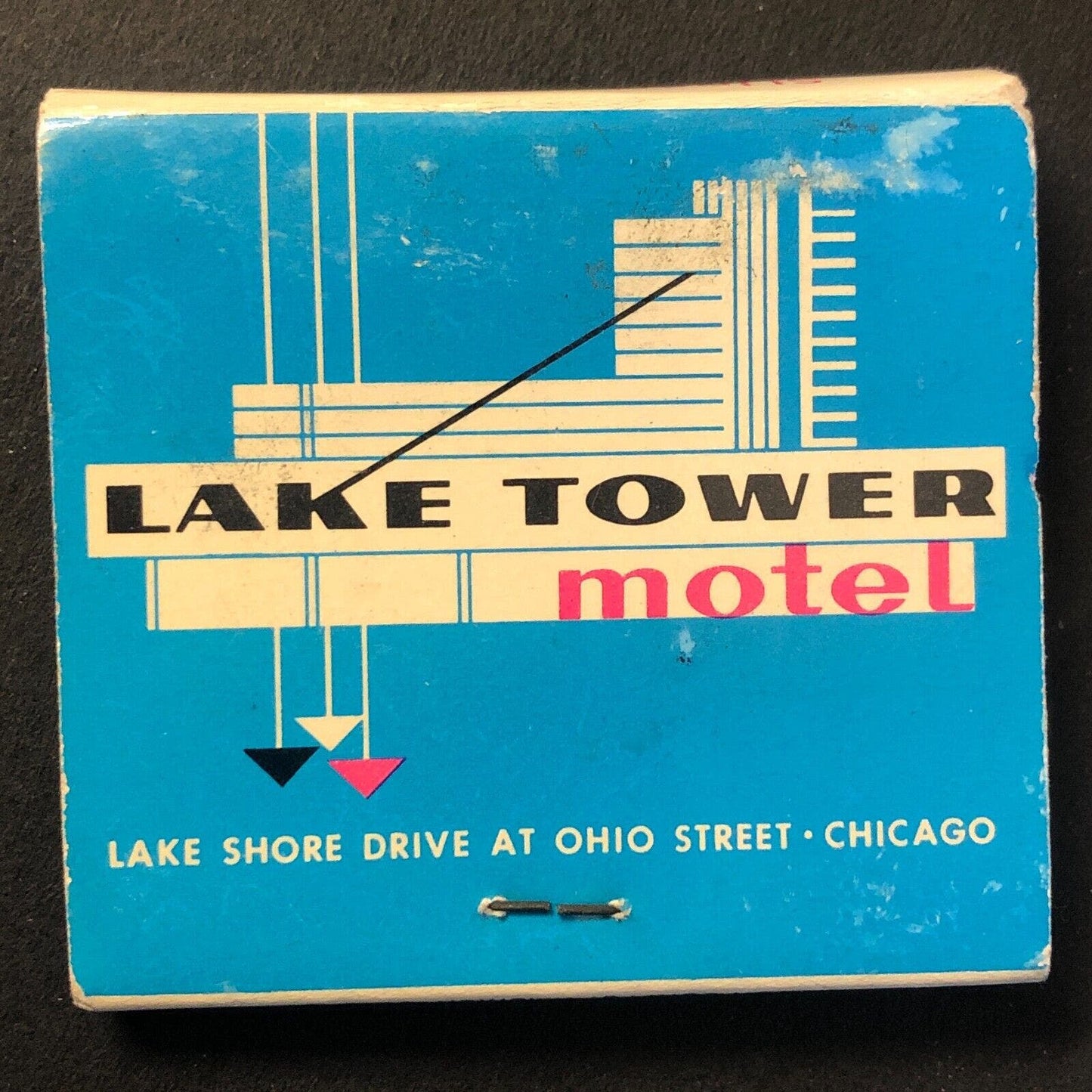 Lake Tower Motel Chicago Full Vintage Matchbook c1960's VGC Scarce