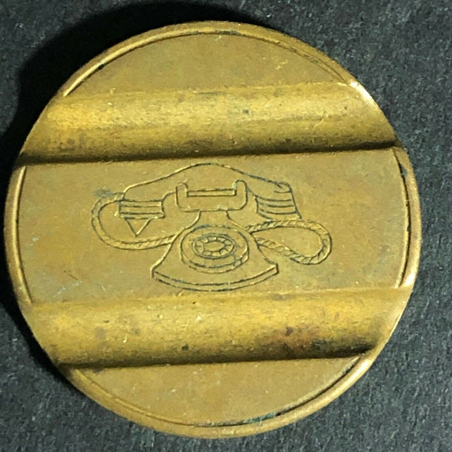 Gettone Telefonio Italian Slotted Telephone Token 24.46mm 1968