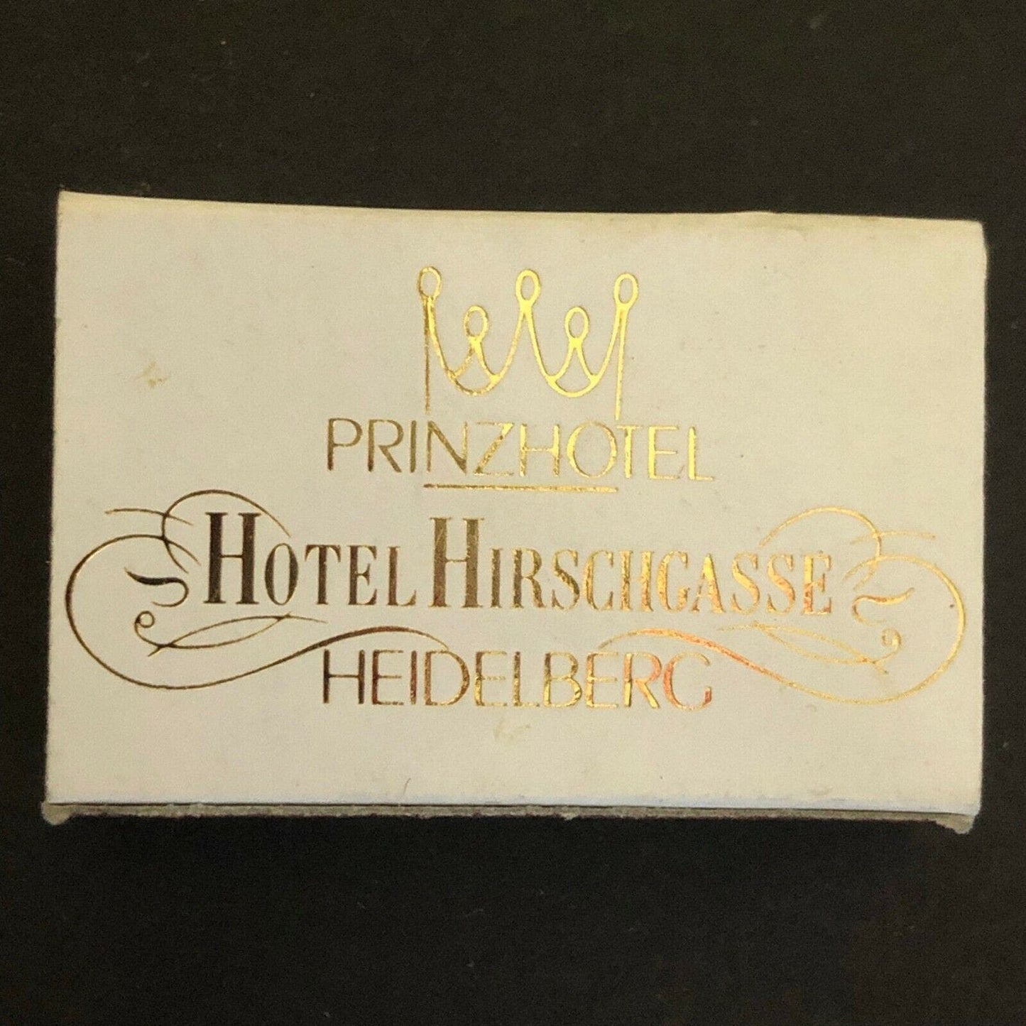 c1970's-80's Wooden Matchbox Matchbook Prinz Hotel Hirschcasse - Heidelberg